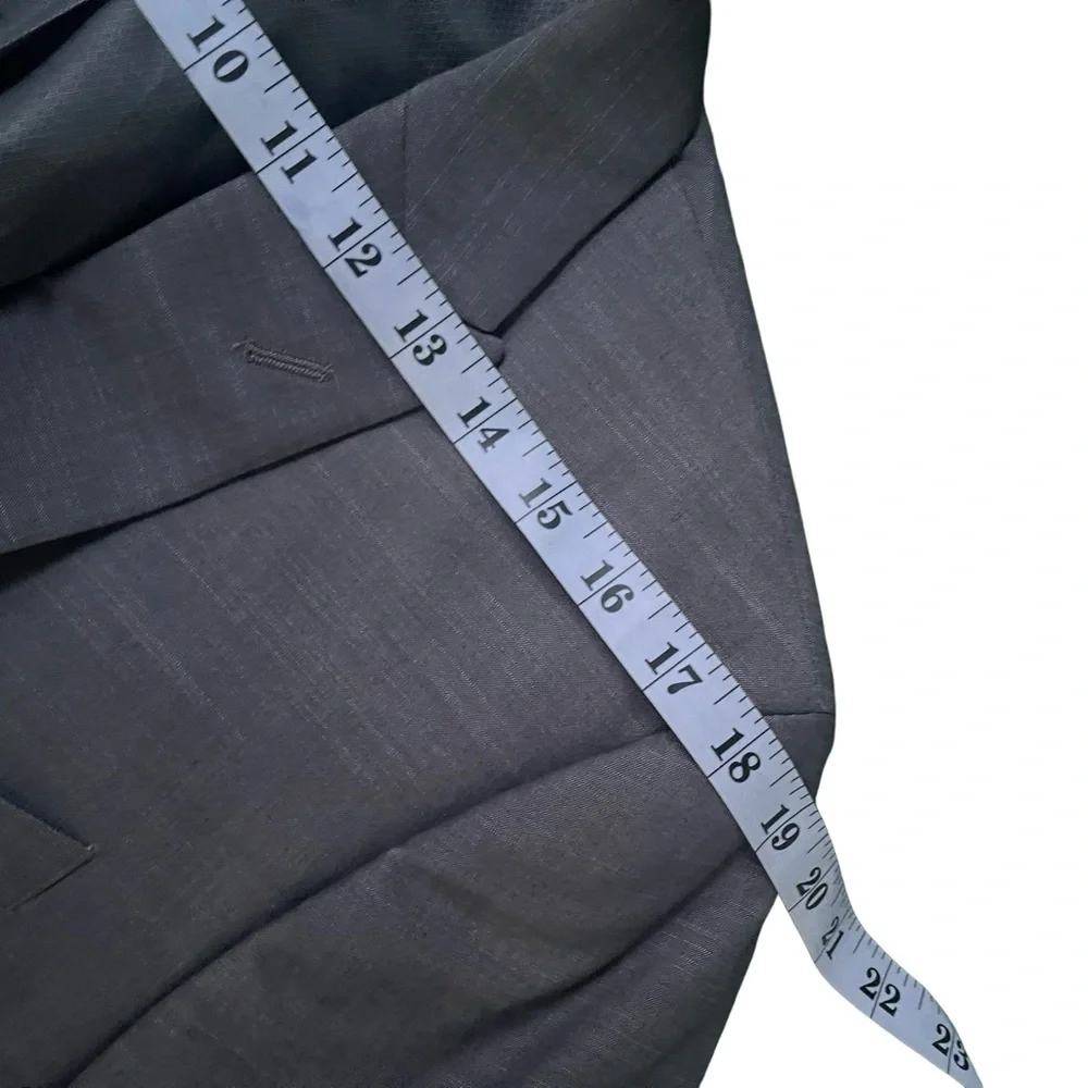 Andrew‎ Fezza Men’s Gray 2-Button Suit Jacket 44L Blazer Sport Coat
